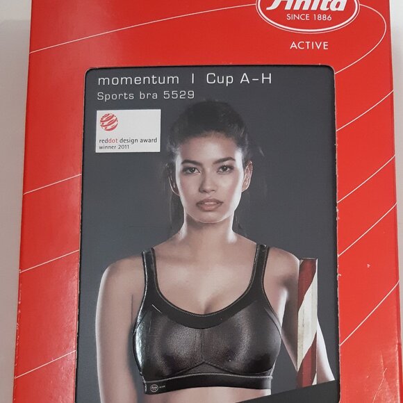 Anita Sport Bra  5529  30D Momentum Maximum Support  Black Wire-Free Wire… - Picture 3 of 8